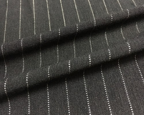 NC-1245  Taiwan retro white striped rayon polyester elastane knit fabric