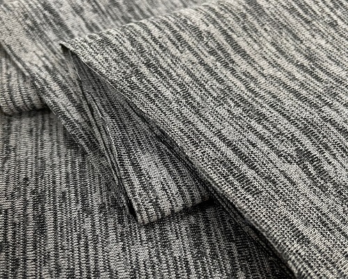 NC-1809  COOLPLUS breathable melange grey permanent moisture wicking spandex fabric
