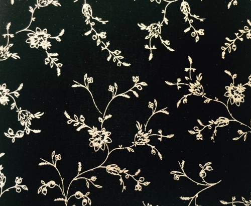 NC-494-40 Gorgeous flowers silver foil print | fabric manufacturer 