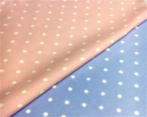 NC-929-5 Delicate macaron color polka dots print nylon spandex knit fabric