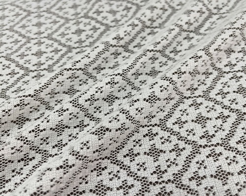 NC-1201  Elegant diamond pattern jacquard nylon spandex lace fabric