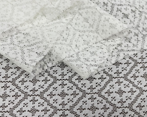 NC-1201  Elegant diamond pattern jacquard nylon spandex lace fabric