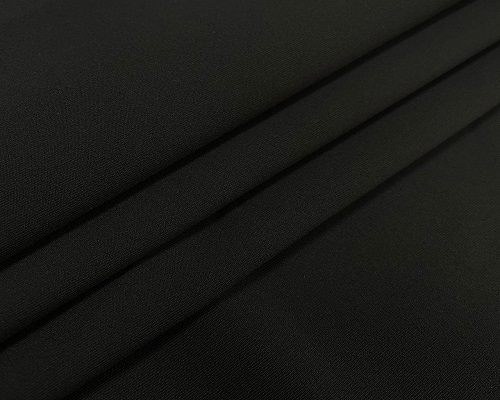 NC-1840  One side brush one side peach skin polyester black spandex fabric