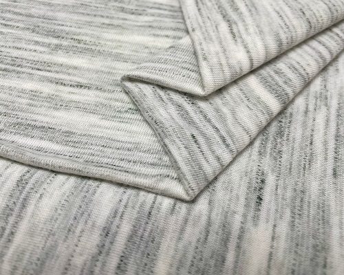 NC-1877 Taiwan odorless moisturizing anti static Umorfil collagen cotton melange stripes knit fabric