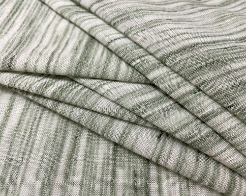 NC-1878 Lightweight Umorfil collagen lyocell anti odor moisturizing two tone stripes knit fabric