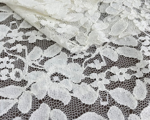 NC-1895  Taiwan fine quality floral design cotton nylon thin transparent lace tricot mesh fabric