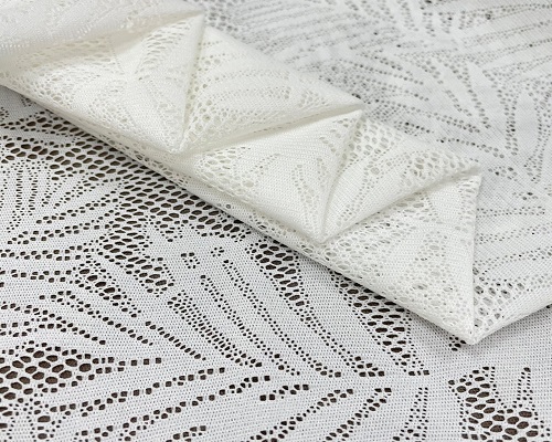 NC-1916 Tropical leaves sheer lace nylon high elastic mesh fabric