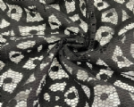 NC-1898 Taiwan spiral circle pattern lace nylon viscose sheer mesh fabric